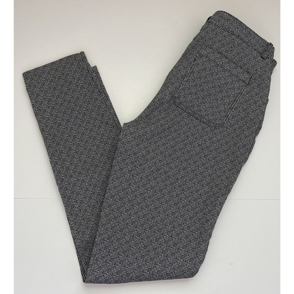 Calvin Klein Womens Black White Pull On Stretch Dress Pants Career Work Sz 6